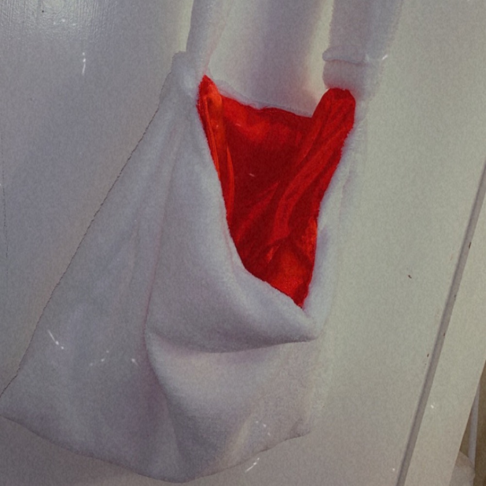 White Fluffy big tote bag